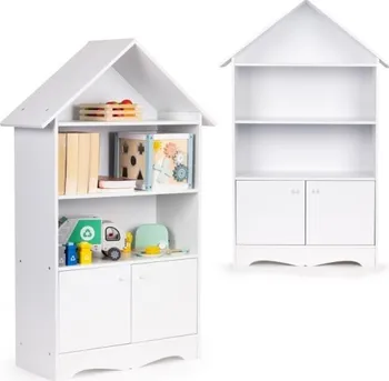 Dětská skříň Eco Toys Domeček dřevěná skříň 74 x 28,5 x 115,5 cm bílá