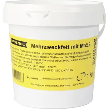 Plastické mazivo RAVENOL MEHRZWECKFETT MOS2 1KG (Lithiové mazivo s MOS2)