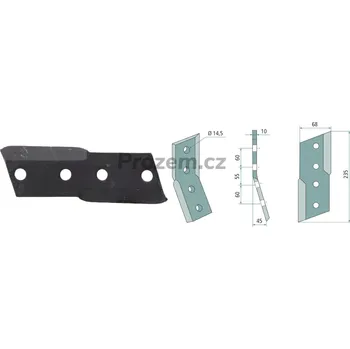 Fréza Frézovací nůž pro Maletti, 55/60/14,5/235 mm