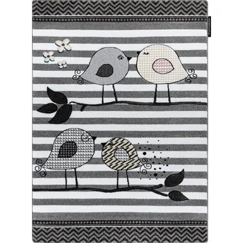 Koberec Dywany Łuszczów Dětský kusový koberec Petit C549 Birds grey Rozměry koberců: 120x170