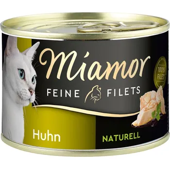 Krmivo pro kočku Miamor Feine Filets Naturelle, kuřecí maso, 156g plechovka 24 × 156 g