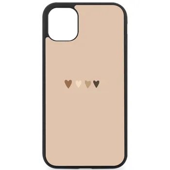 Náhradní kryt pro mobilní telefon Kryt na mobil iPhone brown hearts iPhone: 7