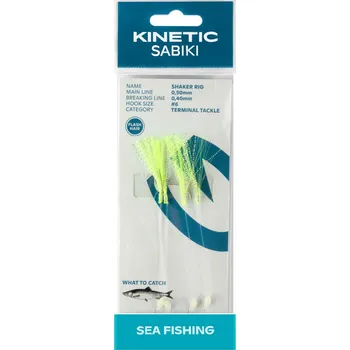 Kinetic Návazec Sabiki Shaker 4ks Barva: Chartreuse Flashhair, Velikost háčku: #6