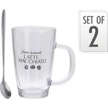 Sklenice 300ml, MACCHIATO se lžičkami (2ks)