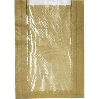 Sáček na potraviny sáček papírový s fólií, 200x70/150x400 mm - hnědý (1000 ks/balení)