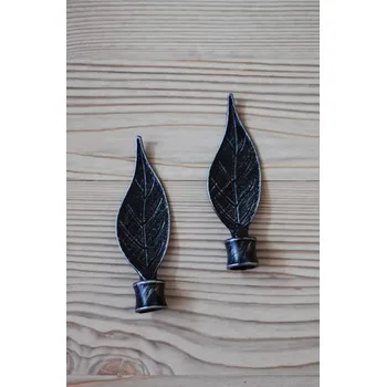 Garnýž Kovová koncovka - list 1 černá