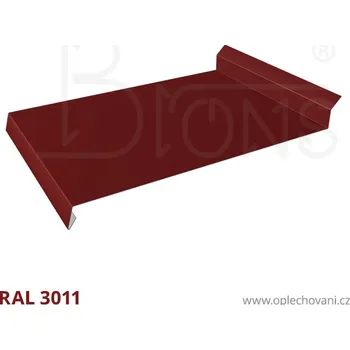 Střešní lemovaní Oplechování říms rš 340 vínově červená