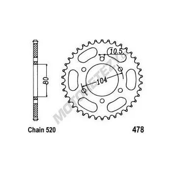 Řetězová sada pro motocykl Rozeta CF MOTO 650 MT rok 16-24