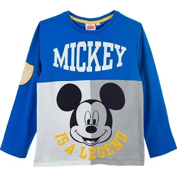 Chlapecké tričko Modré tričko s dlouhým rukávem Disney Mickey Mouse Velikost: 104