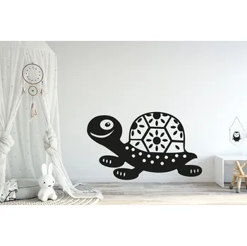 Samolepící dekorace Lepy.cz Samolepka na zeď Želva Velikost (šířka x výška): 65x37cm, Barevná varianta: Tmavě modrá