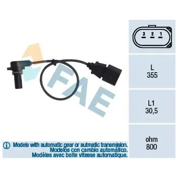 Čidlo automobilu Senzor otáček, automatická převodovka FAE 79062