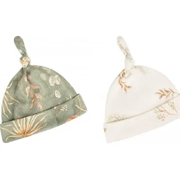 Kojenecká čepice Sleepee Dětské čepice 2-4 měsíce - sada dvou kusů Bohemian Green/Bohemian Botanic