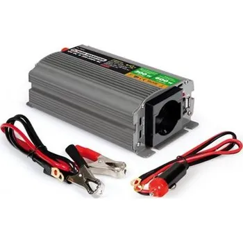 Měnič napětí Lampa Italy 74512 Měnič napětí 12V/220V 300-600W hliníkový kryt a ochrana proti přetížení