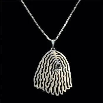 Náhrdelník KOMONDOR hlava - náhrdelník s přívěskem - stříbrný 1ks ŠP/JS