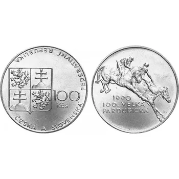 Ag 100 Koruna 1990, Velká Pardubická mince