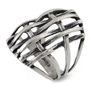 Prsten Silverbox Stříbrný prsten ratanový úplet 6N1175