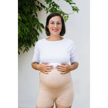 Dámské legíny Bambusové kraťásky s těhotenským pásem, tělové Velikost: XS