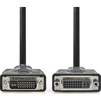 Video kabel Nedis prodlužovací kabel zástrčka DVI-I 24+5 pin – zásuvka DVI-I 24+5 pin, 2 m, černá (CCGP32055BK20)