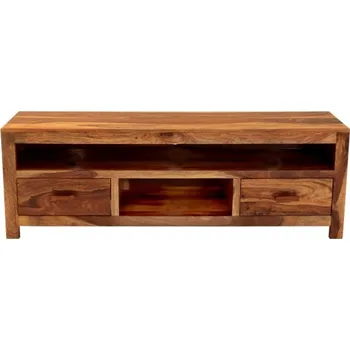 Televizní stolek Indický nábytek - TV stolek Kali 150x50x45 z indického masivu palisandr Super natural