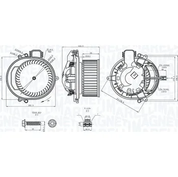 Ventilátor topení a klimatizace vnitřní ventilátor MAGNETI MARELLI 069412722010