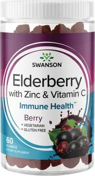 Swanson Elderberry Gummimes bezinka s vitamínem C + zinek 60 ks