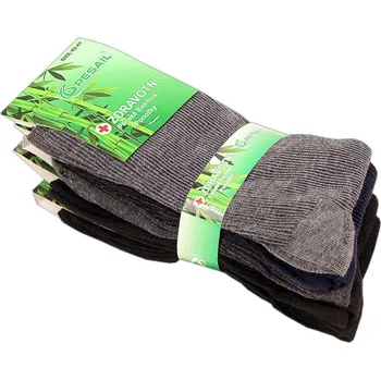 Pánské ponožky TifanTEX Pánské zdravotní ponožky Bambus 5 párů 40-43, 44-47 Černá, Šedá, Modrá, Zelená