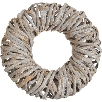 Věnec Věnec - proutěný šedivý 26 cm
