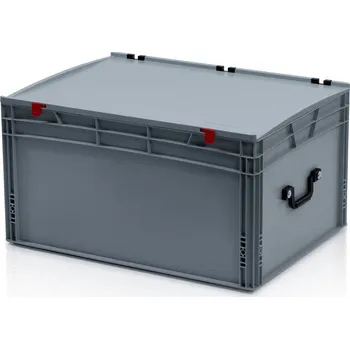 Přepravka na jídlo Přepravka EURO s víkem 80x60x43,5 - 1 madlo na krátké straně