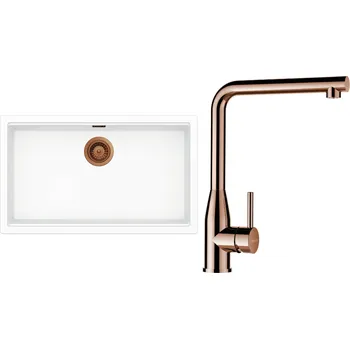 Granitový dřez Set Schock S29-14 (dřez Kiruna N-100XL Day + baterie Keto Měď + komponenty Měď)