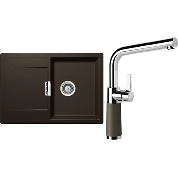 Granitový dřez Set Schock S6-6 (dřez Mono D-100S Bronze + baterie SC-540 Bronze)