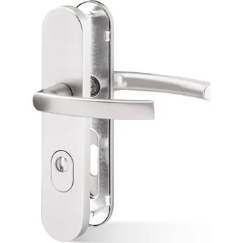 Dveřní kování ACT SERVIS ACT - Viking Plus Provedení: PZ (klika/klika), Povrch: F1 - stříbrný elox, Rozteč: 90 mm