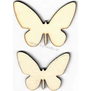 Dřevěné výřezy, MOTÝL ll., větší varianta, 6 x 4.8 cm, 1ks