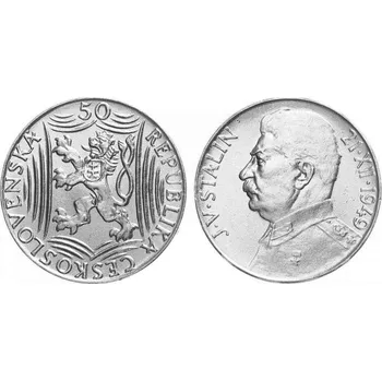 Sběratelství Ag 50 Koruna 1949, 70. výročí narození Josefa Stalina mince
