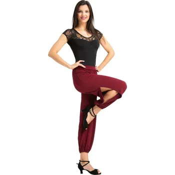 Dámské kalhoty Rumpf,Dámské taneční kalhoty RU5401, vínová L