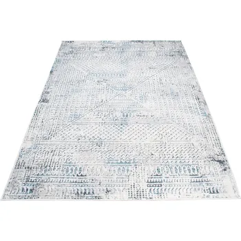 Koberec Moderní koberec DAKOTA - čáry 2 - modrý/šedý Rozměr koberce: 77x148 cm