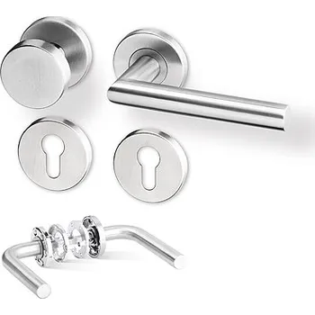 Dveřní kování ACT SERVIS ACT - Tipa R TO3 Provedení: PZ LI/RE (klika oboustranná/koule), Povrch: IN - nerez