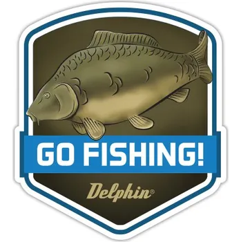 Samolepicí dekorace na vozidlo Delphin Nálepka GO FISHING!