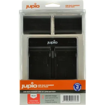 Set Jupio 2x LP-E6 1700mAh + USB Duální nabíječka CCA1002