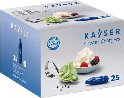 Šlehačkové bombičky Kayser 7.5 g N2O, 25 ks (na jedno použití) Sleva 44Kč