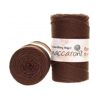 Příze Maccaroni Šňůry Abigail 5mm - 304D tmavě hnědá