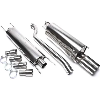 Výfukový systém TA Technix sportovní nerezový catback výfuk Opel Astra G htb 1.6 / 1.8 / 2.0 / 2.2 (T98, 98-04), 2x 76 mm rovná nerezová koncovka s pertlem