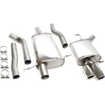 TA Technix sportovní nerezový catback výfuk Audi A4 (8K, 08-15) sedan + Avant + Allroad, včetně Quattro, 2x 80 mm rovná nerezová koncovka s pertlem