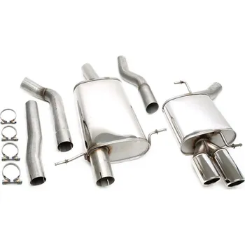 Tlumič výfuku TA Technix sportovní nerezový catback výfuk Audi A4 (8K, 08-15) sedan + Avant + Allroad, včetně Quattro, 2x 80 mm rovná nerezová koncovka s pertlem