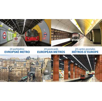 Komiks pro dospělé Sada 24 pohlednic Evropské metro