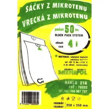 Mikrotenové sáčky 250 x 350 mm