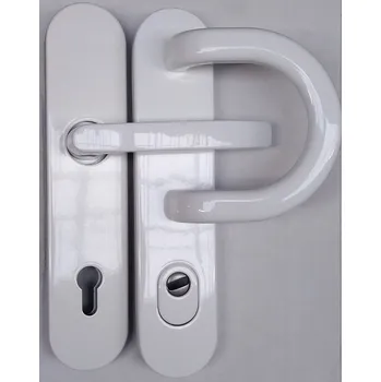 Dveřní kování Dieckmann Madlo/klika URANUS bílá RAL9016 / ZA, 8mm, PZ 92/