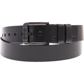 Opasek Pánský kožený opasek Black Hand 090-98 černý Velikost = obvod pasu (cm): 100 cm