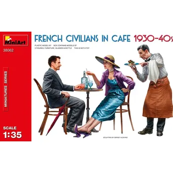 Plastikový model 1/35 French Civilians in Cafe 1930-40's (3 fig.)