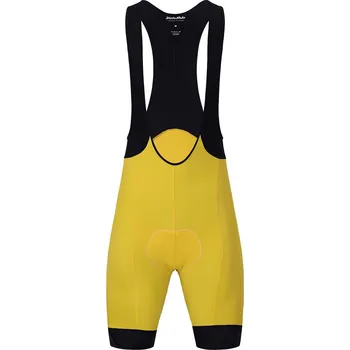 Cyklistické kalhoty HOLOKOLO Cyklistické kalhoty krátké s laclem - ELITE - černá/žlutá M