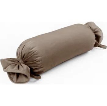 Dekorativní polštářek Sametový polštář válec bonbon Velvet Premium SVP-005 Světle hnědý 15x40 cm